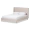 Baxton Studio Adelaide Light Beige Upholstered King Size Platform Bed 136-7474 - alternate 1